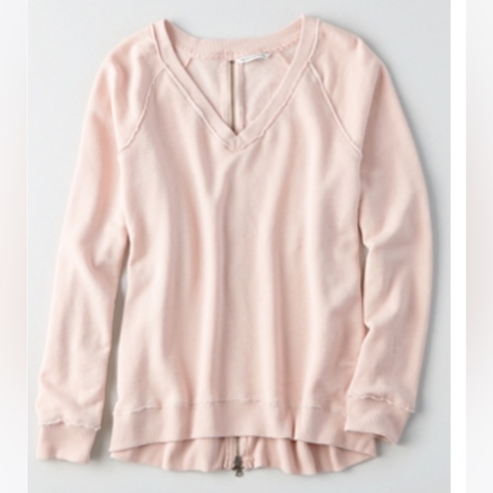 American Eagle Women’s Soft, Back-zip Sweatshirt.  Size Small